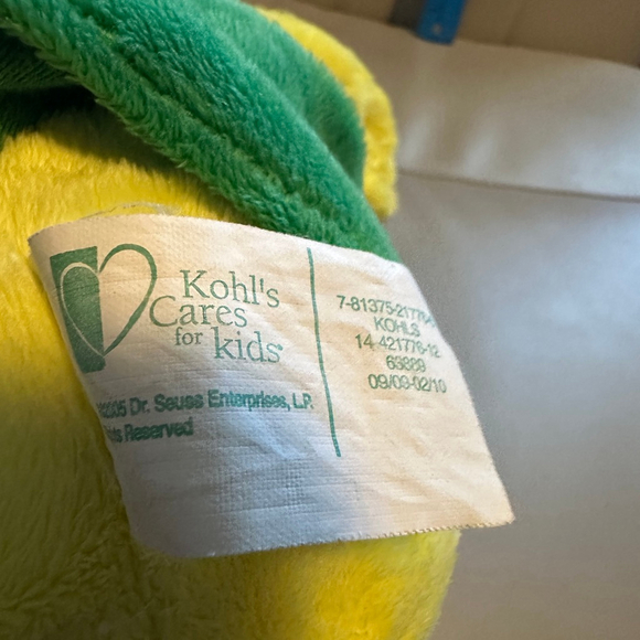 Kohl's Cares Dr. Seuss Sneetch Oh the Thinks You Can Think Plush 14" Teacher - Picture 2 of 4